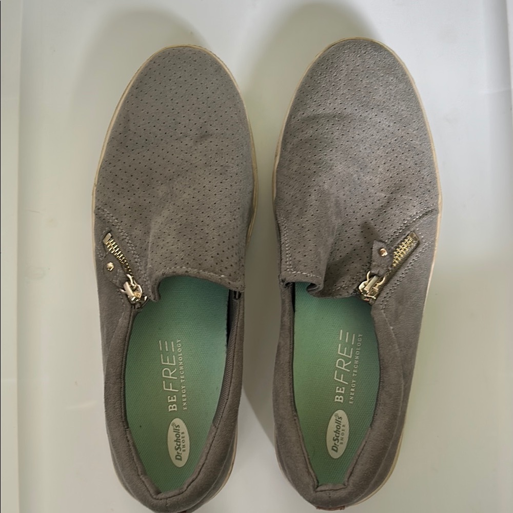 Dr. Scholl's Gray Perforated Loafers